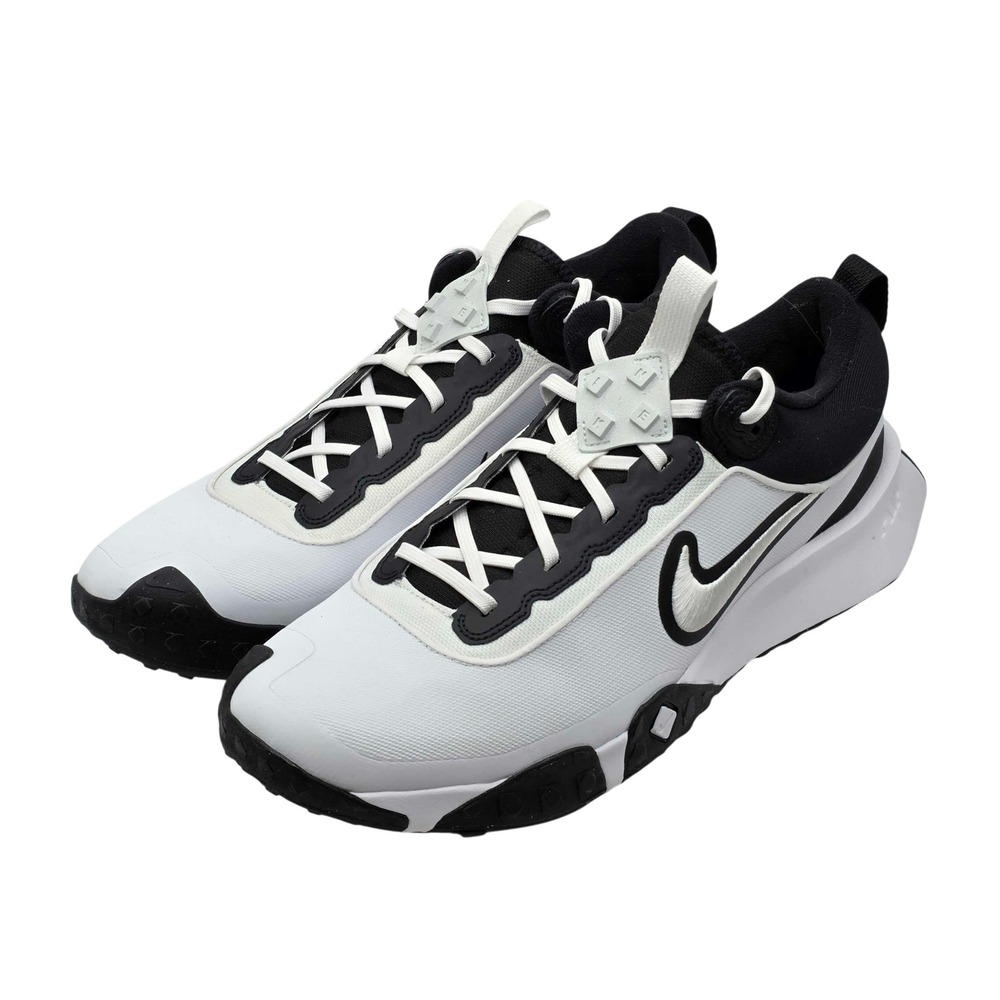 Nike Air Diamond Varsity Turf Baseball Shoes Cleats Mens Size 13 White Black NEW